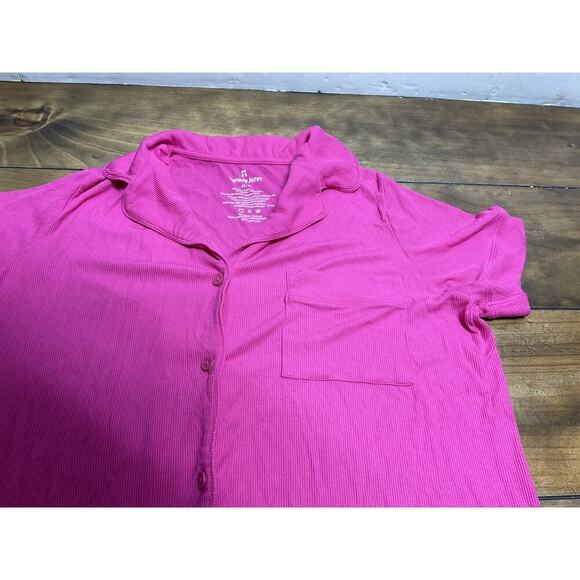 Tommy John Fuchsia Lightweight Rib-Knit Pajama Top Medium - Picture 4 of 10